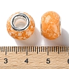 Frizzling Copper Buckle Acrylic European Beads OACR-M024-06P-09-3