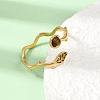 304 Stainless Steel Cuff Open Rings for Women GG-CBA7994-03G-08-3