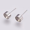 Non-Tarnish 304 Stainless Steel Stud Earring Settings STAS-I088-H-02P-1