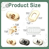 10 Sets Alloy Bag Tuck Lock Clasp FIND-YW0011-21KCG-3