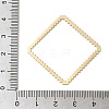 Rhombus Rack Plating Brass Linking Rings KK-G480-02LG-3