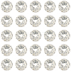 120Pcs Brass Rhinestone Spacer Beads RB-PA0001-03S-01-6
