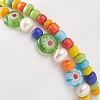 2Pcs 2 Style Natural Pearl & Lampwork Flower & Glass Seed Beaded Stretch Bracelets Set for Women BJEW-JB09101-2