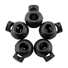 1-Hole Dyed Iron Spring Loaded Eco-Friendly Plastic Round Buckle Cord Toggle Lock Beans Stoppers for Sportwear Luggage Backpack Straps LS-X-FIND-E004-60B-18mm-2