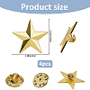 4Pcs Star Alloy Lapel Pin Backs for Backpack Clothes JEWB-FH0002-76-2