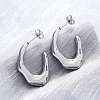 304 Stainless Steel Stud Earrings EJEW-B108-18P-1