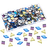 AHADERMAKER 240Pcs 3 Style Mirror Surface Mosaic Tiles Glass Cabochons DIY-GA0003-70-1