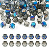 60Pcs 2 Colors Electroplate Glass Beads EGLA-TADJ0001-19A-1