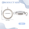 4Pcs Stainless Steel Locket Pendants STAS-FG0001-10-2