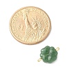 2Pcs 2 Colors Spray Painted Glass Imitation Jade Connector Charms PALLOY-JF03525-02-5