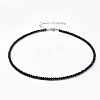 Faceted Rondelle Glass Beaded Necklaces NJEW-JN02568-05-1