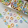 32Pcs 8 Colors Baking Paint Alloy Bead Frame FIND-SP0004-50C-6