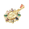 Religion Brass Pave Cubic Zirconia Pendants CU-CBA83A6-01C-G-3