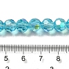 Electroplate Transparent Glass Beads Strands EGLA-A035-T8mm-L08-4