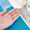 3Pcs 3 Styles Brass Pendant Cabochon Settings KK-PH0011-65-3