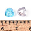 Electroplate Transparent Glass Beads Strands EGLA-N025-05A-A01-4