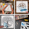 4Pcs 4 Styles PET Hollow Out Drawing Painting Stencils DIY-WH0394-0049-4