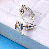 48Pcs 6 Colors Brass Clip-on Earring Converters Findings KK-CJ0001-61-7