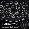 Unicraftale 60Pcs 6 Styles 304 Stainless Steel Linking Ring STAS-UN0056-44-5