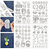 4 Sheets 11.6x8.2 Inch Stick and Stitch Embroidery Patterns DIY-WH0455-054-1