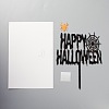 Acrylic Spider & Halloween Word Cake Insert Card Decoration DIY-H109-04-2