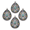 Synthetic Turquoise with Enamel Pendants PALLOY-TAC0044-62AS-1