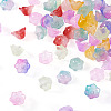 80Pcs 8 Colors Transparent Spray Painted Glass Beads GLAA-BT0001-02-2