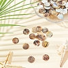 400Pcs Shell Flat Round Charms BSHE-GO0001-02-4