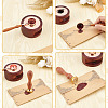 Brass Wax Seal Stamps with Wood Handle AJEW-WH0412-0180-3