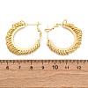 Brass Hoop Earrings EJEW-R025-31G-5