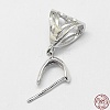 Rhodium Plated 925 Sterling Silver Pendant Bails STER-A102-005P-1