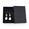 Freshwater Pearl Dangle Earrings EJEW-JE03310-3