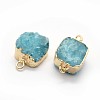 Natural Druzy Quartz Links connectors G-P396-11G-04-2