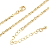 Brass Textured Twisted Chain Necklaces MAK-L045-05G-4