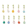 10Pcs 10 Colors Cat Eye Pendants PALLOY-JF04084-1