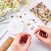 150Pcs 5 Colors Electroplated Natural Lava Rock Beads Strands G-OC0001-95-3