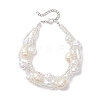Round Plastic Imitation Pearl Multi-strand Beaded Bracelets for Women BJEW-JB12913-2