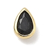 Teardrop Brass Micro Pave Cubic Zirconia Cabochons KK-P345-13G-B04-1