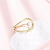 Opaque Acrylic Imitation Pearl Cuff Rings RJEW-P177-03E-G-2