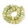 Electroplate Crackle Imitation Jade Glass Beads Strands EGLA-Q135-01A-C06-2