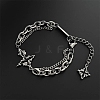 Stylish Dark Cross Titanium Steel Link & Charm Bracelets PW-WGB6681-01-4