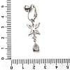 Brass Pave Clear Cubic Zirconia Clip on Belly Rings FS-WG683DA-01-3