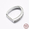 Anti-Tarnish Rhodium Plated 925 Sterling Silver Micro Pave Cubic Zirconia Pendant Bails STER-E053-09P-3
