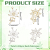 8Pcs 2 Colors Brass Micro Pave Clear Cubic Zirconia Pendants FIND-PH0021-01-2