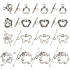 SUNNYCLUE 32Sets 4 Style Tibetan Style Alloy Toggle Clasps FIND-SC0002-72-1