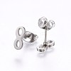 Tarnish Resistant 304 Stainless Steel Stud Earrings EJEW-F163-02P-3