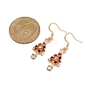 Christmas Theme Alloy Rhinestone Dangle Earrings EJEW-JE06627-01-4