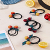 6Pcs 3 Colors Acrylic Polyester Hair Accessories OHAR-LP0003-004-3