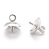 Brass Cup Pearl Peg Bails Pin Pendants KK-H759-29D-S-1