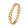 304 Stainless Steel Hollow Twisted Chain Open Hinged Cuff Bangles SA-CBA7A40-05G-4
